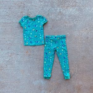 Rocketship space pajama set